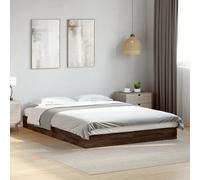 vidaXL Giroletto senza Materasso Rovere Marrone 120x190 cm Truciolato