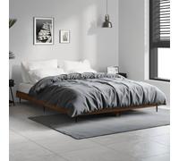 vidaXL Giroletto senza Materasso Rovere Marrone 140x190 cm Truciolato