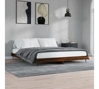 vidaXL Giroletto senza Materasso Rovere Marrone 150x200 cm Truciolato
