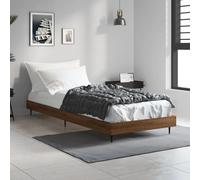 vidaXL Giroletto senza Materasso Rovere Marrone 75x190cm in Truciolato