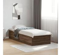 vidaXL Giroletto Senza Materasso Rovere Marrone 75x190cm in Truciolato