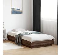 vidaXL Giroletto senza Materasso Rovere Marrone 90x200cm in Truciolato