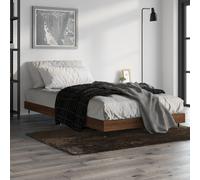 vidaXL Giroletto senza Materasso Rovere Marrone 90x200cm in Truciolato