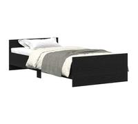 vidaXL Giroletto Senza Materasso Rovere Nero 75x190 cm in Truciolato, mobili per Camera da Letto, Base del Letto, Letto Singolo, Letto, Rete del Letto