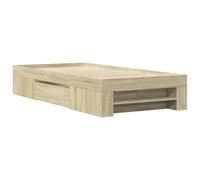 vidaXL Giroletto Rovere Sonoma Senza Materasso 100x200 cm in Truciolato