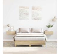 vidaXL Giroletto Senza Materasso Rovere Sonoma 120x190cm in Truciolato, mobili per Camera da Letto, Base del Letto, Letto Matrimoniale, Letto