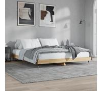 vidaXL Giroletto senza Materasso Rovere Sonoma 160x200cm in Truciolato