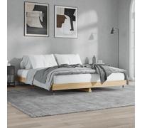 vidaXL Giroletto senza Materasso Rovere Sonoma 200x200cm in Truciolato