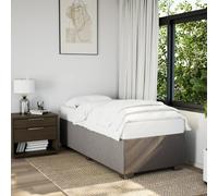 vidaXL Giroletto Tortora 100x200 cm in Tessuto, Rete Letto, giroletto con Piattaforma, giroletto Imbottito, mobili Camera da Letto, giroletto Singolo