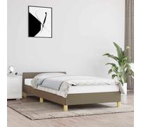 vidaXL Giroletto senza Materasso Tortora 100x200 cm in Tessuto