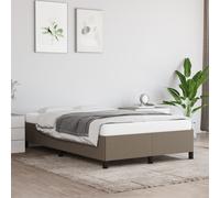 vidaXL Giroletto senza Materasso Tortora 120x190 cm Tessuto