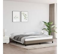 vidaXL Giroletto Senza Materasso Tortora 160x200 cm in Tessuto