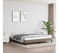 vidaXL Giroletto senza Materasso Tortora 180x200 cm in Tessuto
