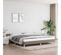 vidaXL Giroletto con Testiera Grigio Tortora 200x200 cm in Tessuto