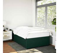 vidaXL Giroletto senza Materasso Verde Scuro 120x190 cm Velluto