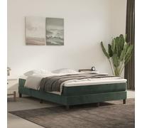 VIDAXL - Giroletto a Molle Verde Scuro 140x200 cm in Velluto - SPEDIZIONE GRATUITA
