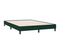 vidaXL Giroletto Senza Materasso Verde Scuro 140x220 cm in Velluto, mobili Camera da Letto, Letto Matrimoniale, Letto Imbottito, Rete Letto