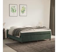 vidaXL Giroletto senza Materasso Verde Scuro 180x200 cm in Velluto