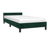 vidaXL Giroletto Senza Materasso Verde Scuro 90x200 cm in Velluto