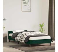 VIDAXL - Giroletto senza Materasso Verde Scuro 90x200 cm in Velluto - SPEDIZIONE GRATUITA