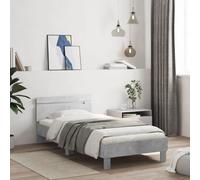 vidaXL Giroletto Testiera Grigio Cemento 100x200 cm Legno Multistrato