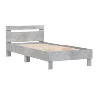 vidaXL Giroletto Testiera Grigio Cemento 100x200 cm Legno Multistrato