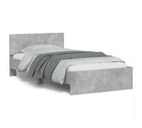 vidaXL Giroletto Testiera Grigio Cemento 100x200 cm Legno Multistrato