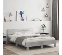 vidaXL Giroletto Testiera Grigio Cemento 140x200 cm Legno Multistrato