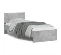 vidaXL Giroletto Testiera Grigio Cemento 75x190 cm Legno Multistrato
