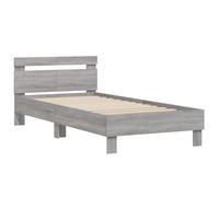 vidaXL Giroletto Testiera Grigio Sonoma 100x200 cm Legno Multistrato