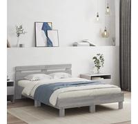 vidaXL Giroletto Testiera Grigio Sonoma 120x190 cm Legno Multistrato