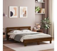 vidaXL Giroletto Testiera Rovere Marrone 140x190 cm Legno Multistrato