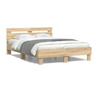 vidaXL Giroletto Testiera Rovere Sonoma 135x190 cm Legno Multistrato