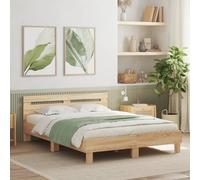 vidaXL Giroletto Testiera Rovere Sonoma 140x200 cm Legno Multistrato