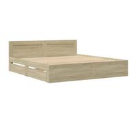 vidaXL Giroletto Testiera Rovere Sonoma 200x200 cm Legno Multistrato