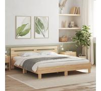 vidaXL Giroletto Testiera Rovere Sonoma 200x200 cm Legno Multistrato