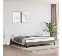 vidaXL Giroletto Senza Materasso Tortora 160x200 cm in Tessuto