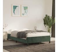 vidaXL Telaio letto verde scuro 120 x 200 cm velluto