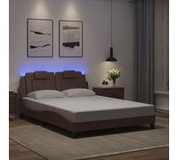 vidaXL Giroletto Viana con LED senza Materasso Marrone 120x200 cm