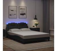 vidaXL Giroletto Viana con LED senza Materasso Nero 120x200 cm