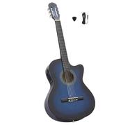 vidaXL Chitarra classica western con equalizzatore e 6 corde Blu