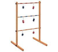 vidaXL Golf Spin Ladder con 6 Coppie Paline Borsa di Trasporto Gioco da Esterno Bambini Adulti Colore Naturale Legno Massello di Pino