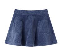 vidaXL Gonna da Bambina con Tasche a Coste Blu Marino 128