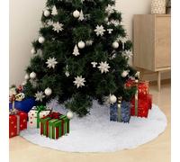 vidaXL Gonna per Albero di Natale Bianca 150 cm in Pelo Sintetico