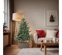 vidaXL Gonna per Albero di Natale Marrone Ø65x23 cm in Plastica, Gonna dell'albero, Copertura della Base dell'albero di Natale, Collare dell'albero di Chirstmas