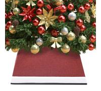 vidaXL Gonna per Albero di Natale Rossa e Bianca 48x48x25 cm