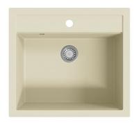 vidaXL Lavello da Cucina in Granito Vasca Singola Beige