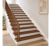 vidaXL Gradini per Scale 12 pz 100 x 30 x 2 cm Marrone Scuro