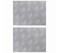 vidaXL Gradini per Scale 2 pcs Argento 40 x 30 cm Alluminio