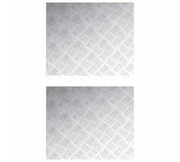 vidaXL Gradini per Scale 2 pcs Argento 60 x 50 cm Alluminio